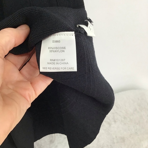Alexia Admor Bianca Long Sleeve Fit & Flare Knit Dress Black NWT Size Medium - Picture 10 of 11
